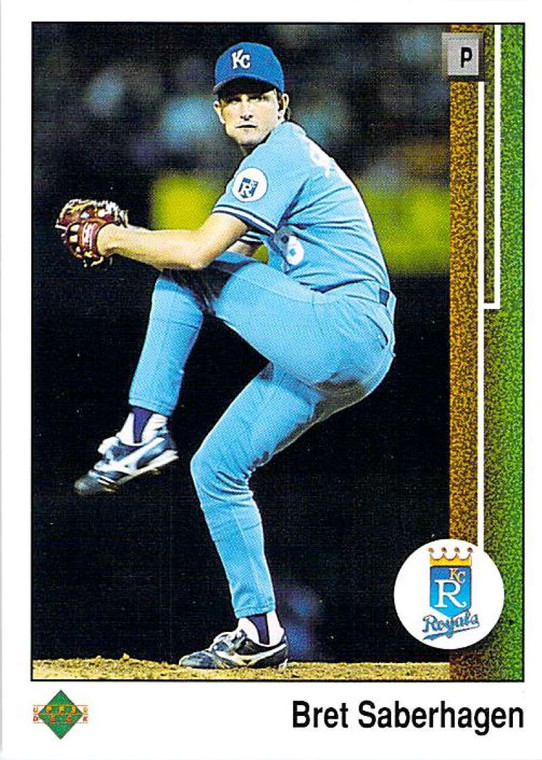1989 Upper Deck #37 Bret Saberhagen UER VG Kansas City Royals 