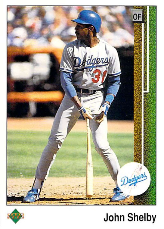 1989 Upper Deck #75 John Shelby VG Los Angeles Dodgers 