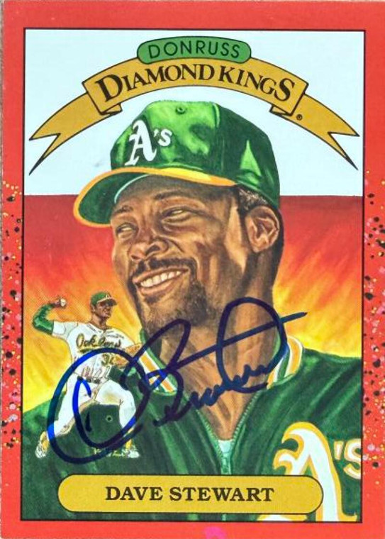 Dave Stewart Autographed 1990 Donruss #6 DK Oakland Athletics Card