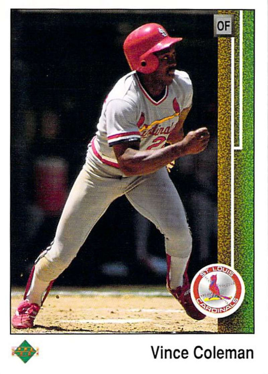 1989 Upper Deck #253 Vince Coleman VG St. Louis Cardinals 
