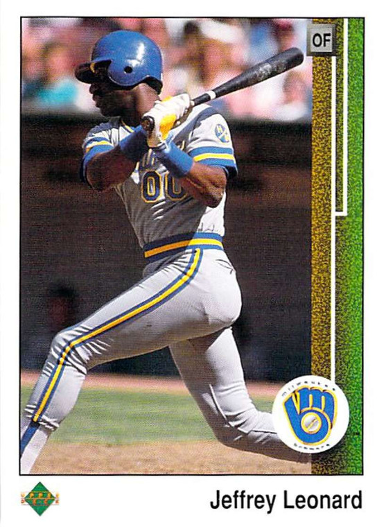 1989 Upper Deck #263 Jeffrey Leonard VG Milwaukee Brewers 