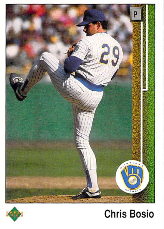 1989 Upper Deck #292 Chris Bosio VG Milwaukee Brewers 