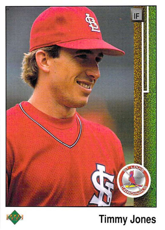 1989 Upper Deck #348 Tim Jones VG RC Rookie St. Louis Cardinals 