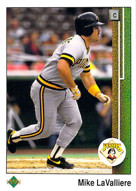 1989 Upper Deck #417 Mike LaValliere VG Pittsburgh Pirates 