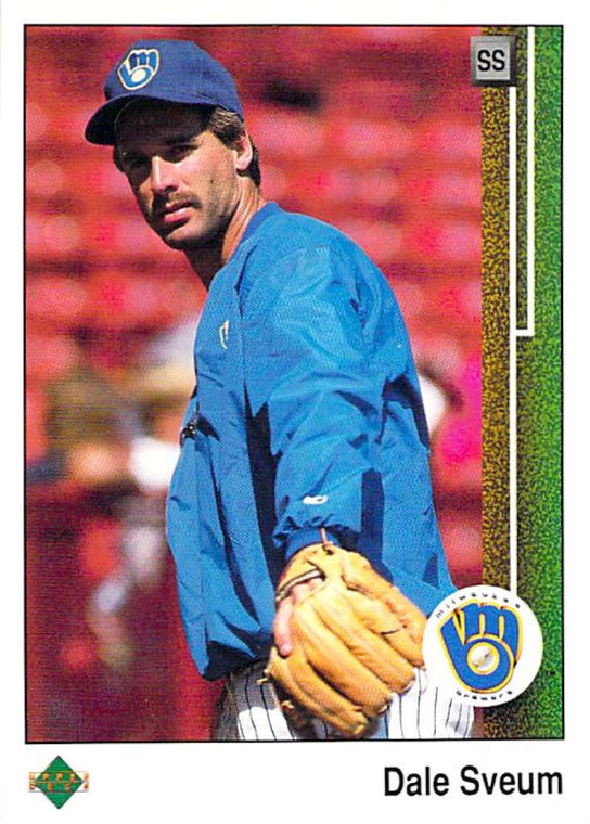 1989 Upper Deck #421 Dale Sveum VG Milwaukee Brewers 