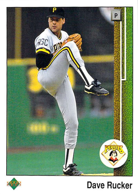 1989 Upper Deck #436 Dave Rucker VG Pittsburgh Pirates 