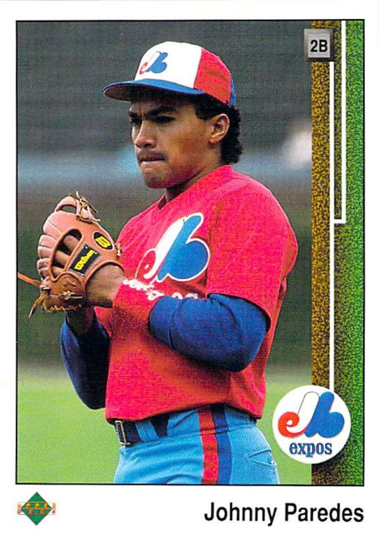 1989 Upper Deck #477 Johnny Paredes VG RC Rookie Montreal Expos 