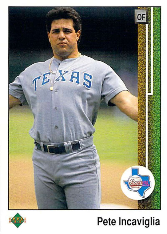 1989 Upper Deck #484 Pete Incaviglia VG Texas Rangers 