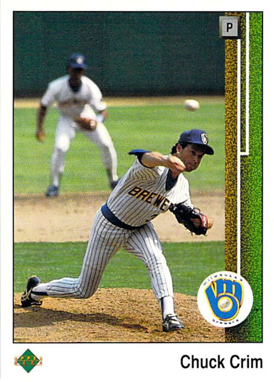 1989 Upper Deck #501 Chuck Crim VG Milwaukee Brewers 