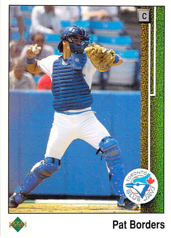 1989 Upper Deck #593 Pat Borders VG RC Rookie Toronto Blue Jays 