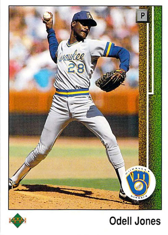 1989 Upper Deck #608 Odell Jones VG Milwaukee Brewers 