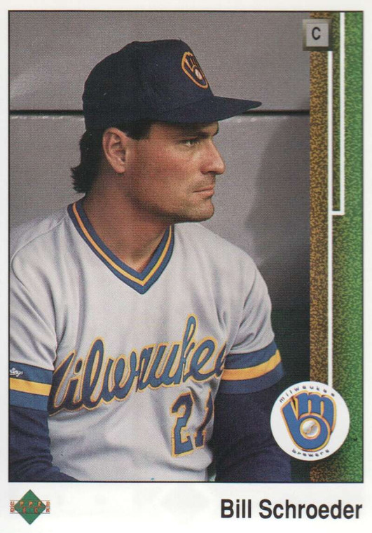 1989 Upper Deck #627b Bill Schroeder COR VG Milwaukee Brewers 