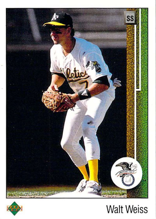 1989 Upper Deck #660 Walt Weiss AW VG Oakland Athletics 