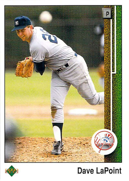 1989 Upper Deck #706 Dave LaPoint VG New York Yankees 