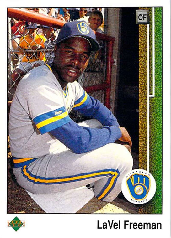 1989 Upper Deck #788 La Vel Freeman VG RC Rookie Milwaukee Brewers 