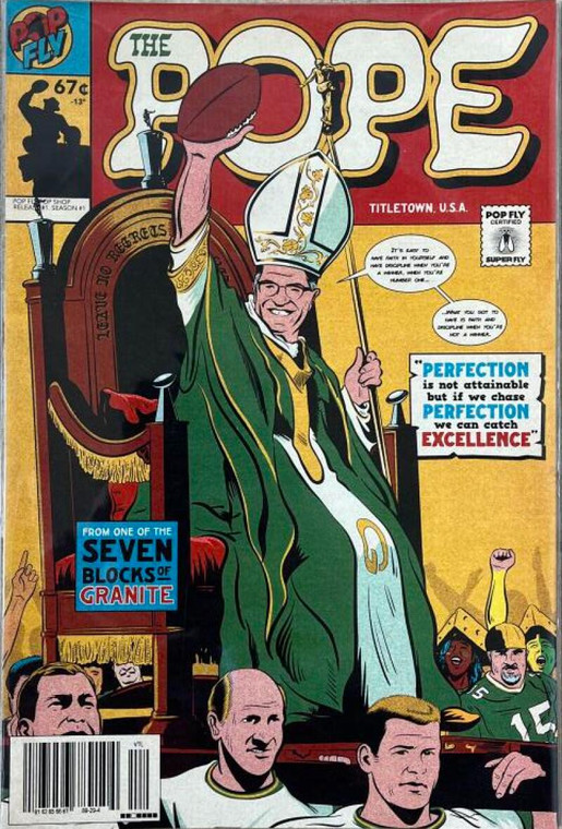 Vince Lombardi - The Pope Pop Fly Pop Shop Daniel Jacob Horine Comic Book Art LE/664