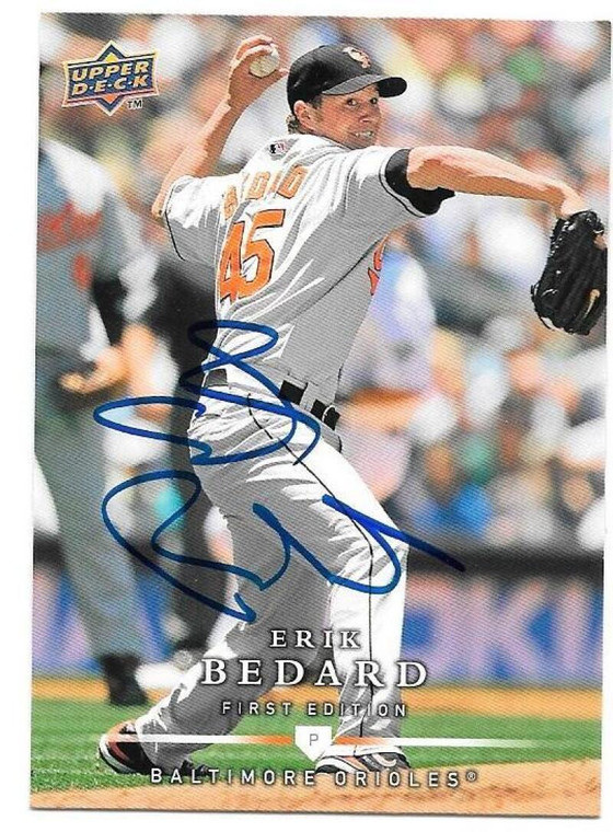 Erik Bedard Autographed 2008 Upper Deck First Edition #171