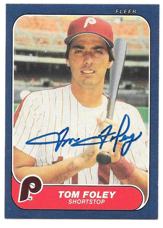 Tom Foley Autographed 1986 Fleer #440