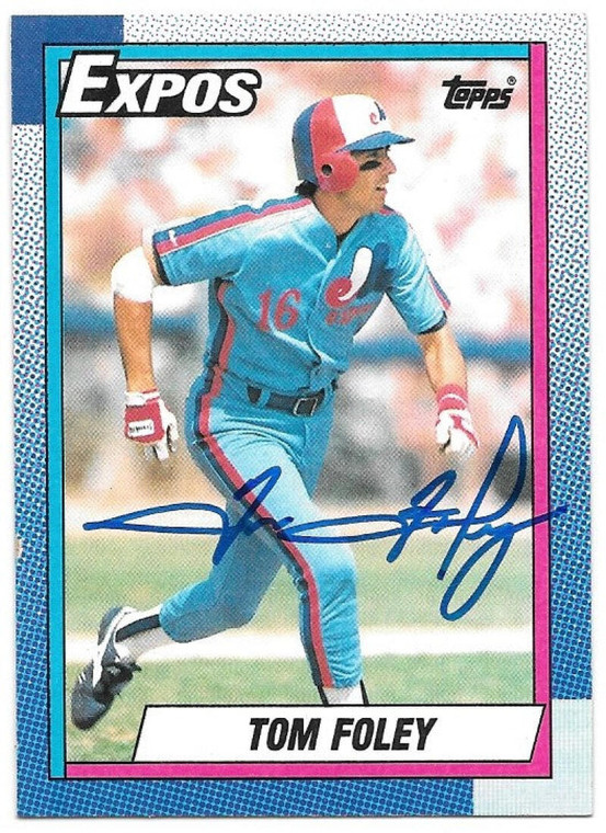 Tom Foley Autographed 1990 Topps #341
