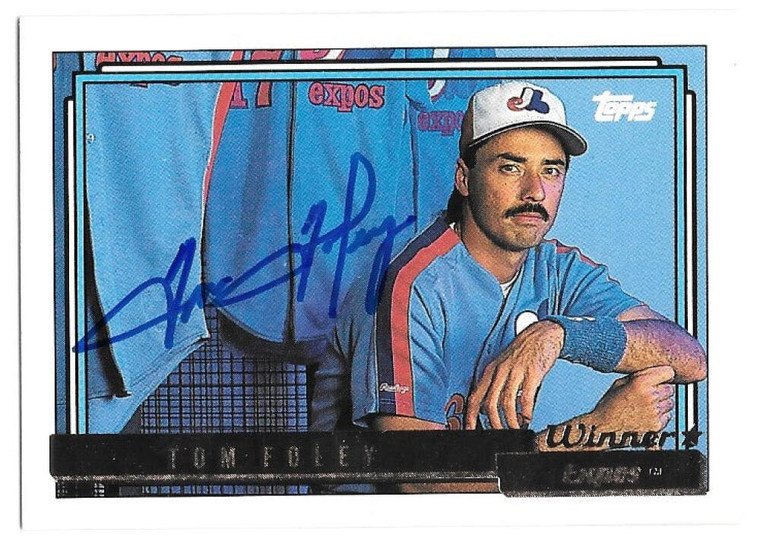 Tom Foley Autographed 1992 Topps Gold Winner #666