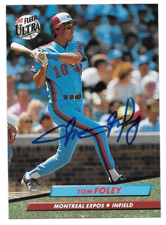 Tom Foley Autographed 1992 Fleer Ultra #221