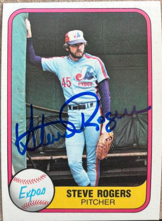Steve Rogers Autographed 1981 Fleer #143 Montreal Expos Card