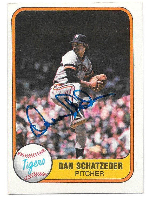 Dan Schatzeder Autographed 1981 Fleer #482