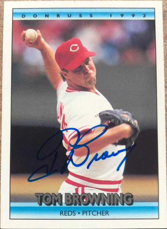 Tom Browning Autographed 1992 Donruss #136