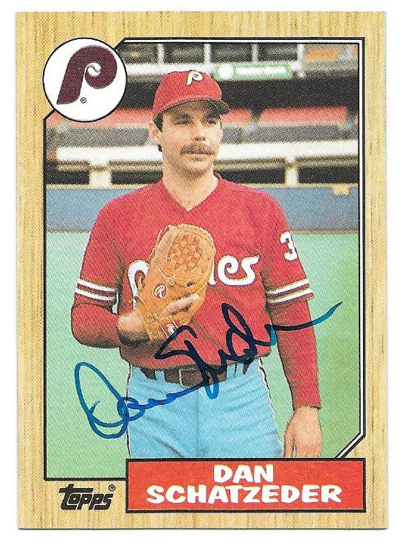 Dan Schatzeder Autographed 1987 Topps #789