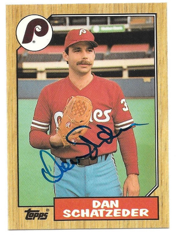 Dan Schatzeder Autographed 1987 Topps Tiffany #789