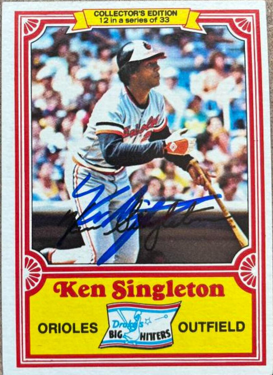 Ken Singleton Autographed 1981 Topps Drake's Big Hitters #12