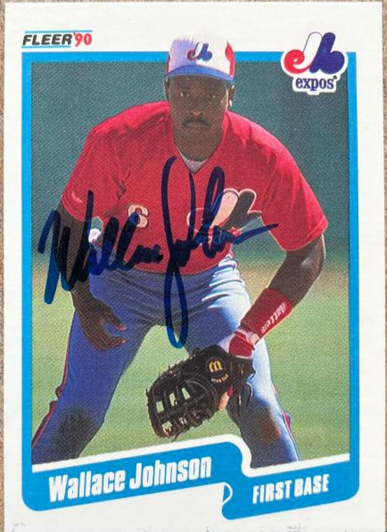 Wallace Johnson Autographed 1990 Fleer #351