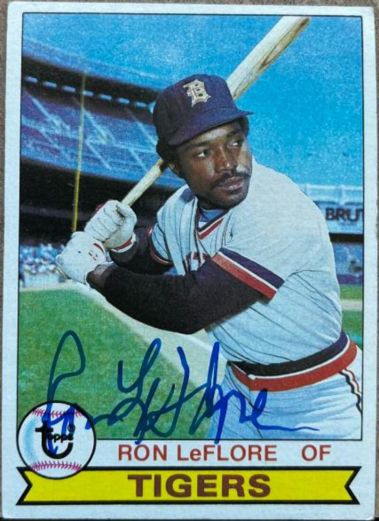 Ron LeFlore Autographed 1979 Topps #660 Detroit Tigers Card 
