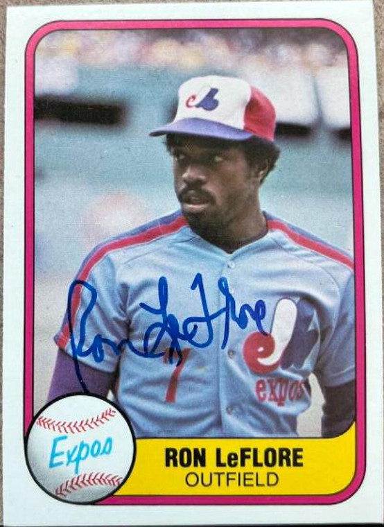 Ron LeFlore Autographed 1981 Fleer #154