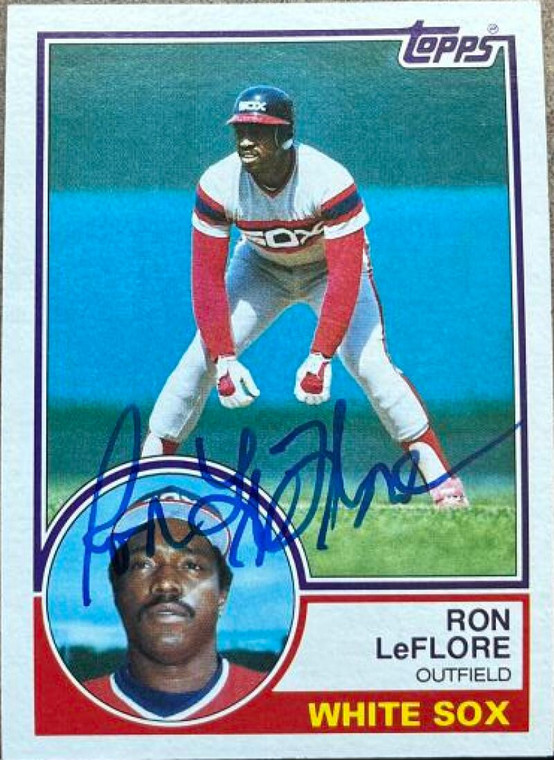 Ron LeFlore Autographed 1983 Topps #560