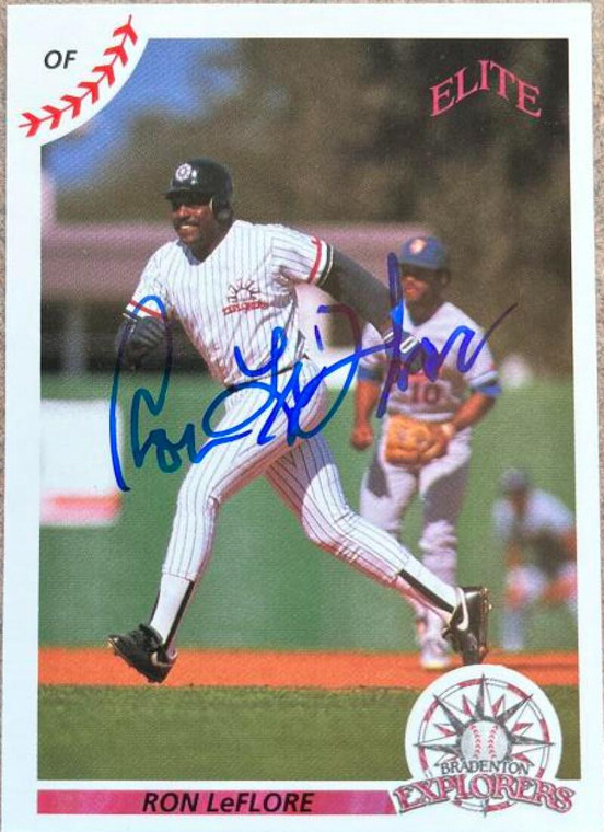 Ron LeFlore Autographed 1990 Elite Senior League #39