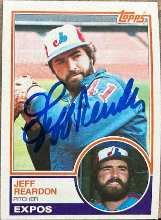 Jeff Reardon Autographed 1983 Topps #290