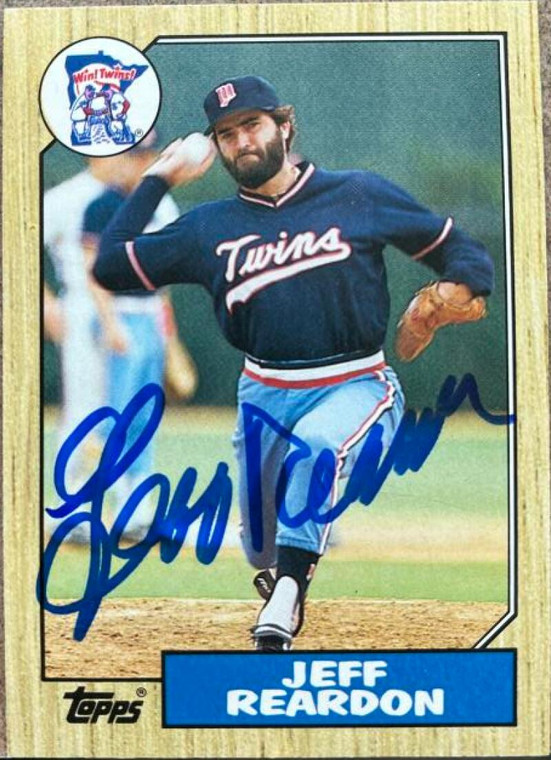 Jeff Reardon Autographed 1987 Topps Traded #98T Minnesota Twins Card