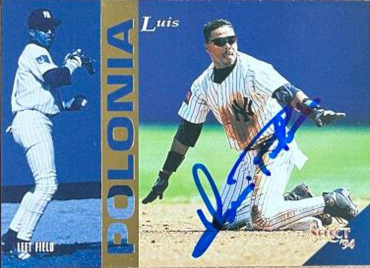 Luis Polonia Autographed 1994 Score Select #251