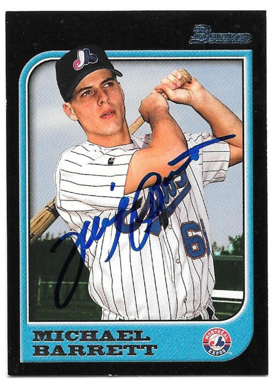 Michael Barrett Autographed 1997 Bowman #122 Montreal Expos Card