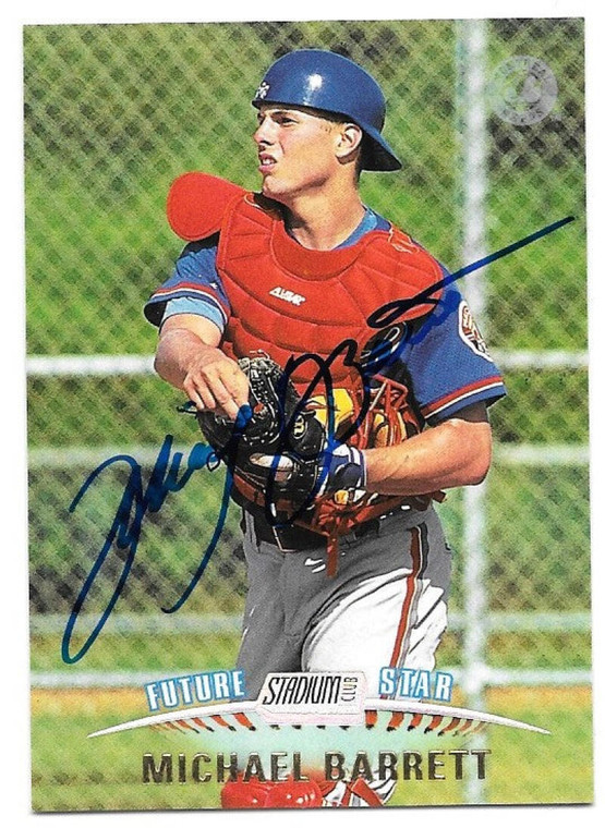 Michael Barrett Autographed 1999 Stadium Club #349 Montreal Expos Card