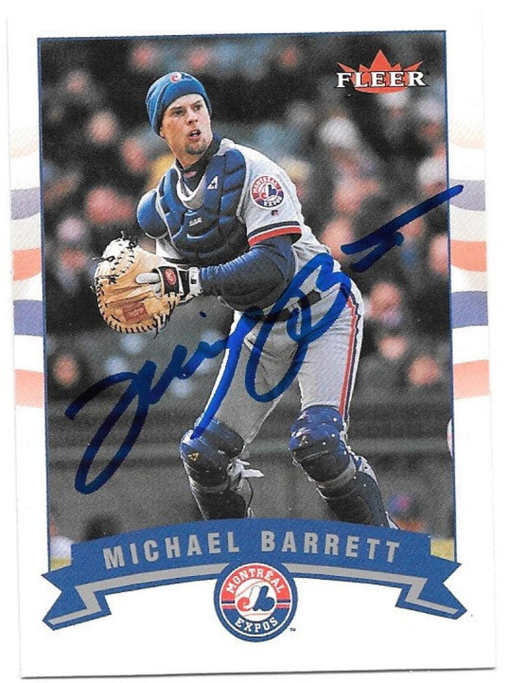 Michael Barrett Autographed 2002 Fleer #61