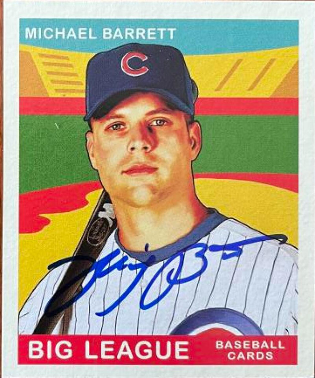 Michael Barrett Autographed 2007 Upper Deck Goudey #103 Chicago Cubs Card