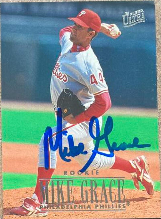 Mike Grace Autographed 1996 Fleer Ultra #521 Rookie Card