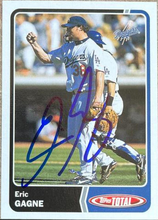 Eric Gagne Autographed 2003 Topps Total #278