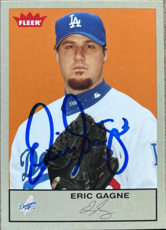 Eric Gagne Autographed 2005 Fleer Tradition #192 Gray Back