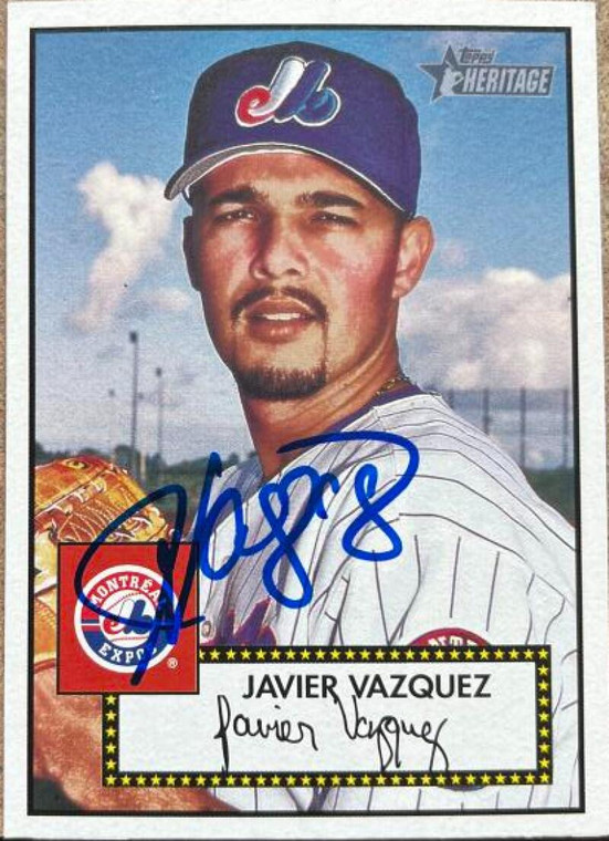 Javier Vazquez Autographed 2001 Topps Heritage #121