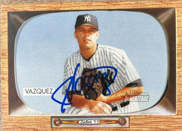 Javier Vazquez Autographed 2004 Bowman Heritage #63