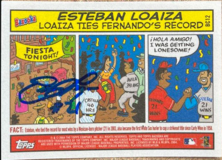 Esteban Loaiza Autographed 2004 Bazooka Comics #BC-12
