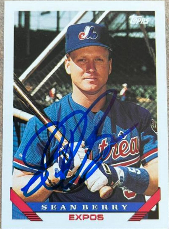 Sean Berry Autographed 1993 Topps #758